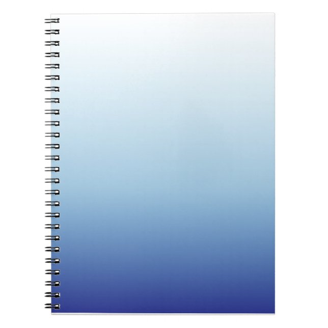 Minimalistisk Blå Gradient Bakgrund Anteckningsbok (Framsidan)