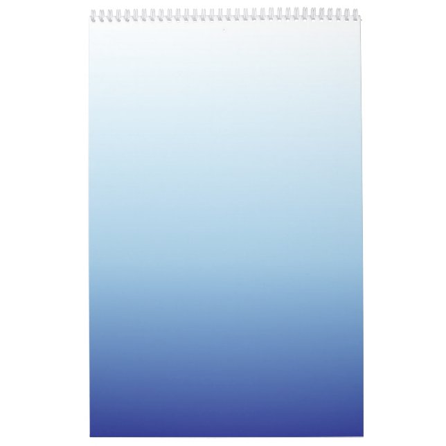 Minimalistisk Blå Gradient Bakgrund Kalender (Omslag)