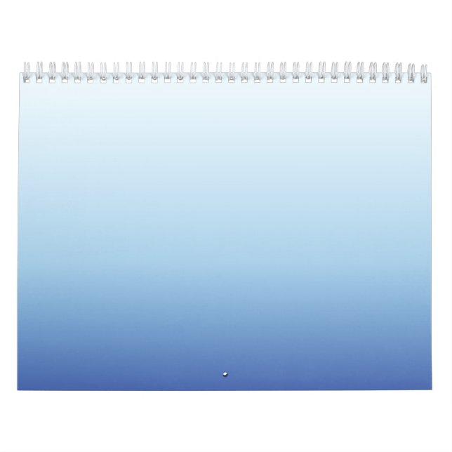 Minimalistisk Blå Gradient Bakgrund Kalender (Omslag)