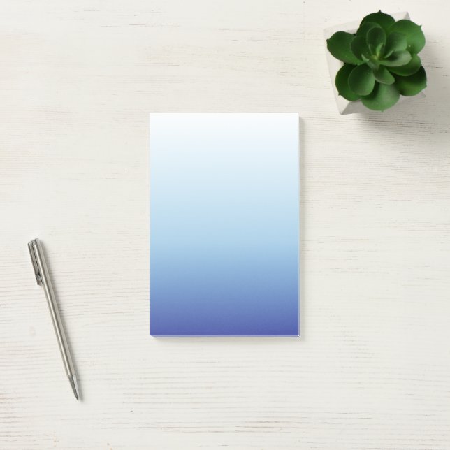 Minimalistisk Blå Gradient Bakgrund Post-it Block (Kontor)