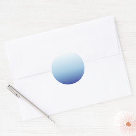 Minimalistisk Blå Gradient Bakgrund Runt Klistermärke