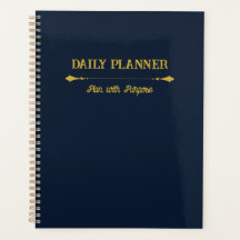 Minimalistisk Blå Guld Planerare