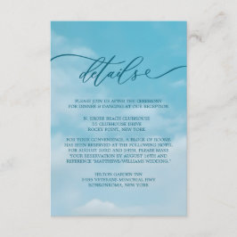 Minimalistisk blå himmel bara kärlek avslappnad el tilläggskort