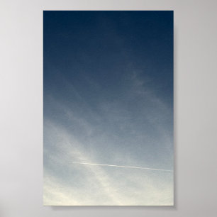Minimalistisk blå himmel fotografering fint konstn poster