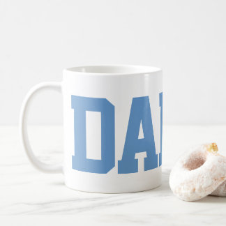 Minimalistisk blå pappa-typografi kaffemugg