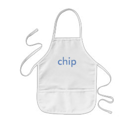 Minimalistisk blå Personlig Barnförkläde