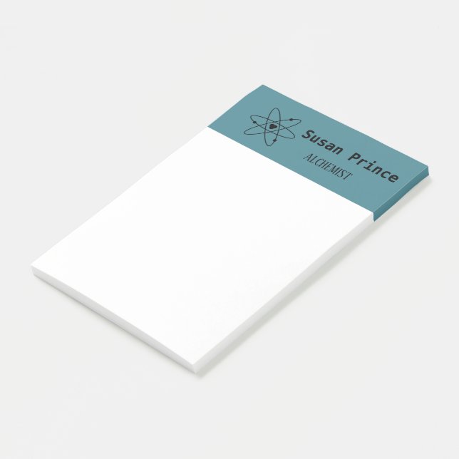 Minimalistisk blå post-it block (Vinklad)