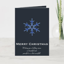Minimalistisk BLå Snöflinga Handritad Konst