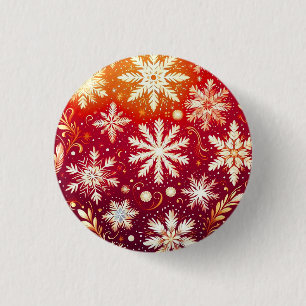 Minimalistisk blå snöflingmagnet knapp