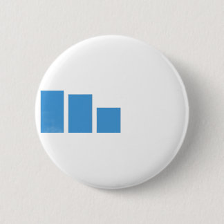 Minimalistisk blå stapeldiagram-adressetikett knapp