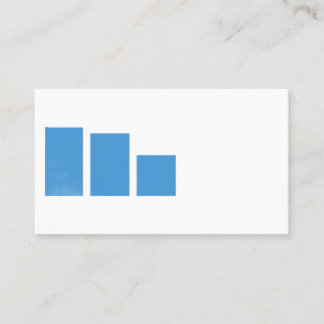 Minimalistisk blå stapeldiagram-adressetikett visitkort
