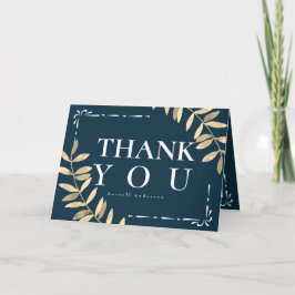 Minimalistisk blå tack kort