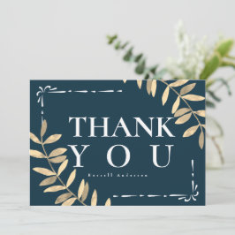 Minimalistisk blå tack kort