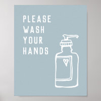 Minimalistisk blå Tvätta Händer-soap