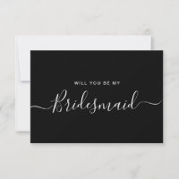 Minimalistisk Black Bridesmaid Frieri