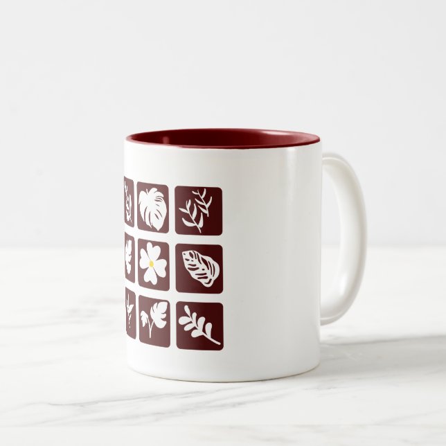 Minimalistisk bladkeramik kaffekopp (Framsida höger)
