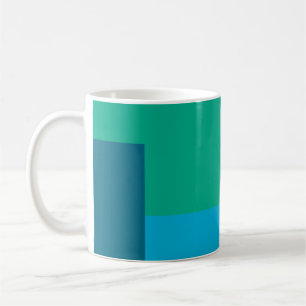 Minimalistisk blåfärgtoner för Färg blockblått Grö Kaffemugg