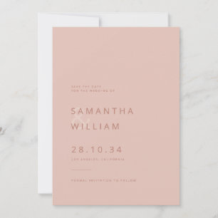 Minimalistisk blandning av elegant och matcha mode spara datumet