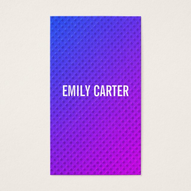 Minimalistisk blandning av lila visitkort (Framsidan)