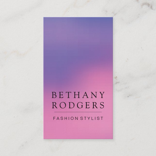 Minimalistisk blandning av Rosa av Lila Visitkort (Framsida)