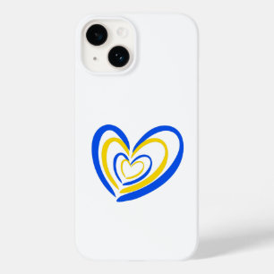 Minimalistisk blått och Gult Hearts Ukraina inspir