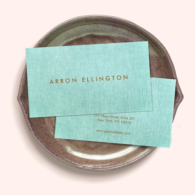 Minimalistisk blåturkos visitkort (Skapare uppladdad)