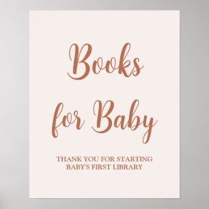 Minimalistisk Blek Rosa Bokar för Baby-tecken Poster