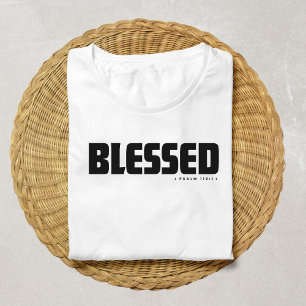 Minimalistisk BLESSAD Psalm 119:1 Kristet förtroe T Shirt