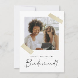 Minimalistisk blir du mitt Bridesmaid-Frieri kort