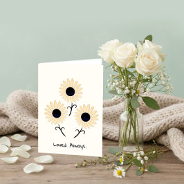 Minimalistisk blomdesign för Mors dag Kort