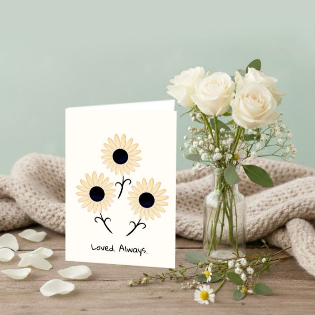 Minimalistisk blomdesign för Mors dag Kort (Skapare uppladdad)