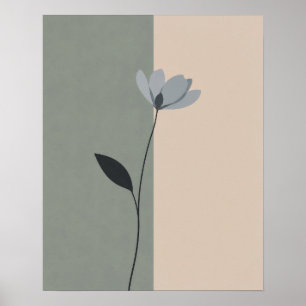 Minimalistisk blomkonst för hemmet poster