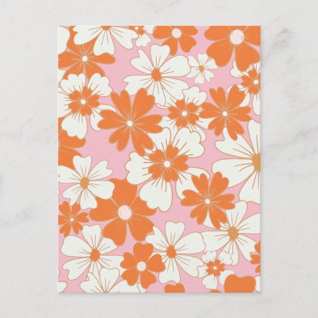 Minimalistisk blomma helg vykort (Framsida)
