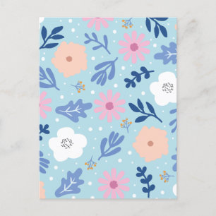 Minimalistisk blomma helg vykort