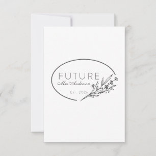 Minimalistisk Blommig Framtid Fru Est 2026 Spara Datumet