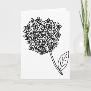 Minimalistisk Blommig Hjärtasympati Kort