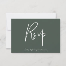 Minimalistisk Blommig RSVP-Kort OSA Kort