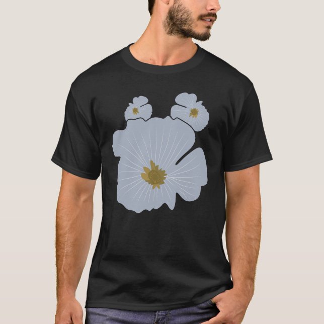 Minimalistisk blommigt art T Shirt (Framsida)