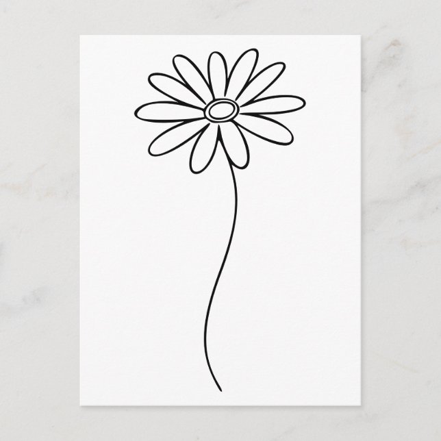 Minimalistisk Blommigt av Daisy Vykort (Framsida)