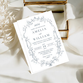 Minimalistisk Blommigt av Elegant, utandning Bröll Inbjudningar