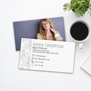 Minimalistisk Blommigt av modern Chic Professionel Visitkort