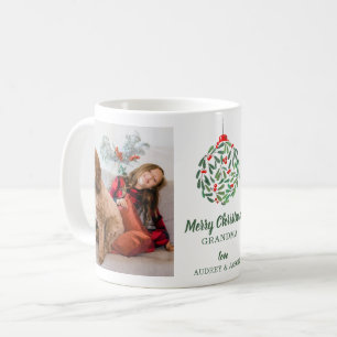 Minimalistisk Blommigt Boll 2 Fotokollage jul Kaffemugg