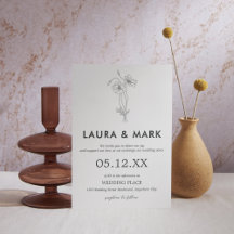 Minimalistisk Blommigt Bröllop