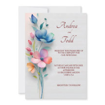 Minimalistisk blommigt bröllop