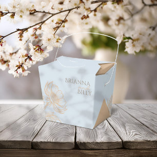 Minimalistisk Blommigt Bröllop Presentaskar