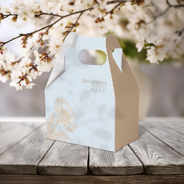 Minimalistisk Blommigt Bröllop Presentaskar