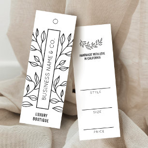 Minimalistisk Blommigt Clothing Boutique Pris Märk Mini Visitkort