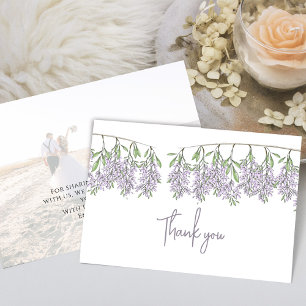 Minimalistisk Blommigt för Bröllop Calligraphy Scr Tack Kort
