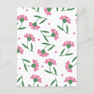 Minimalistisk blommigt helg vykort