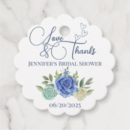 Minimalistisk blommigt kärlek och tacksam möhippa gåvor etiketter